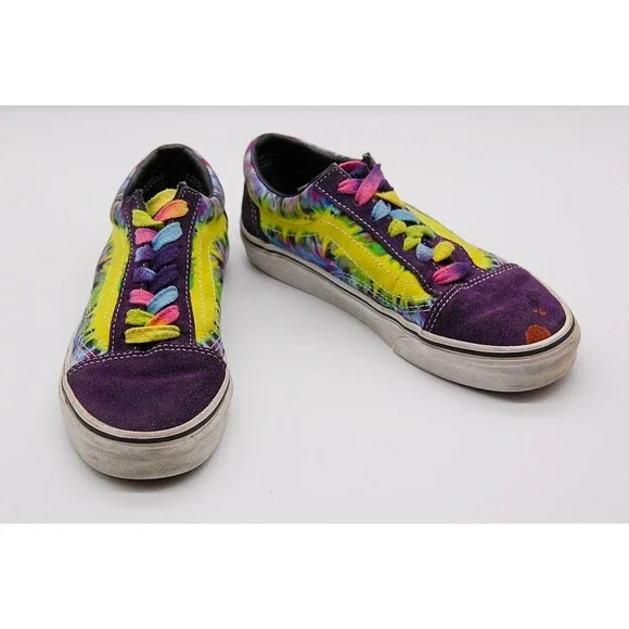 Vans Off The Wall Skate Shoes Mens Size 4.5 Women Size 6 Tie Dye Model 500714 - Picture 1 of 6